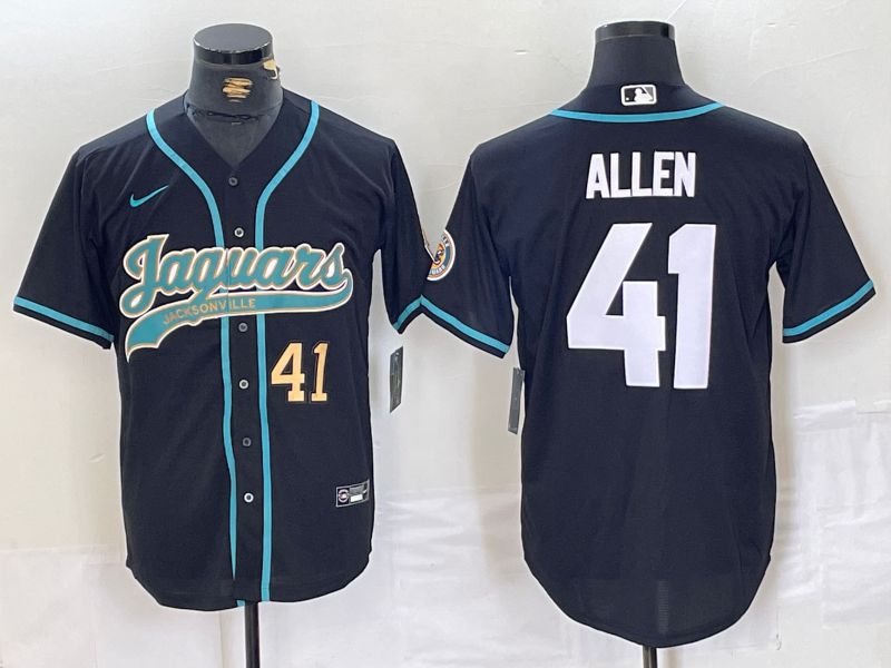 Men Jacksonville Jaguars #41 Allen Black Joint Name 2024 Nike Limited NFL Jersey style 2